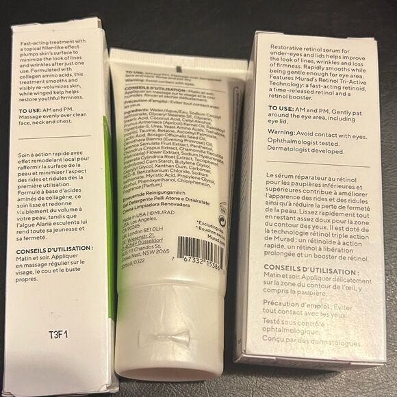Murad Resurgence Retinol Renewal Eye Serum, Collagen Infusion & Cleansing Cream - Picture 2 of 9